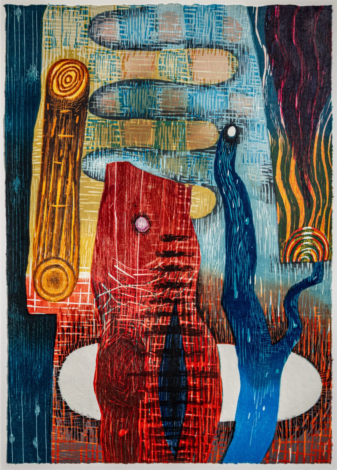 Backwater Clearing. Artist: Karen Kunc. Date: 1993. Medium: woodcut.