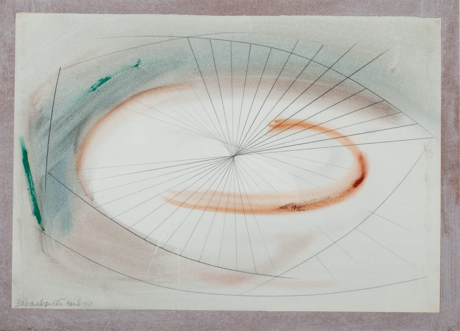 Untitled. Artist: Dame Barbara Hepworth. Date: 1961. Medium: pencil with oil highlights.