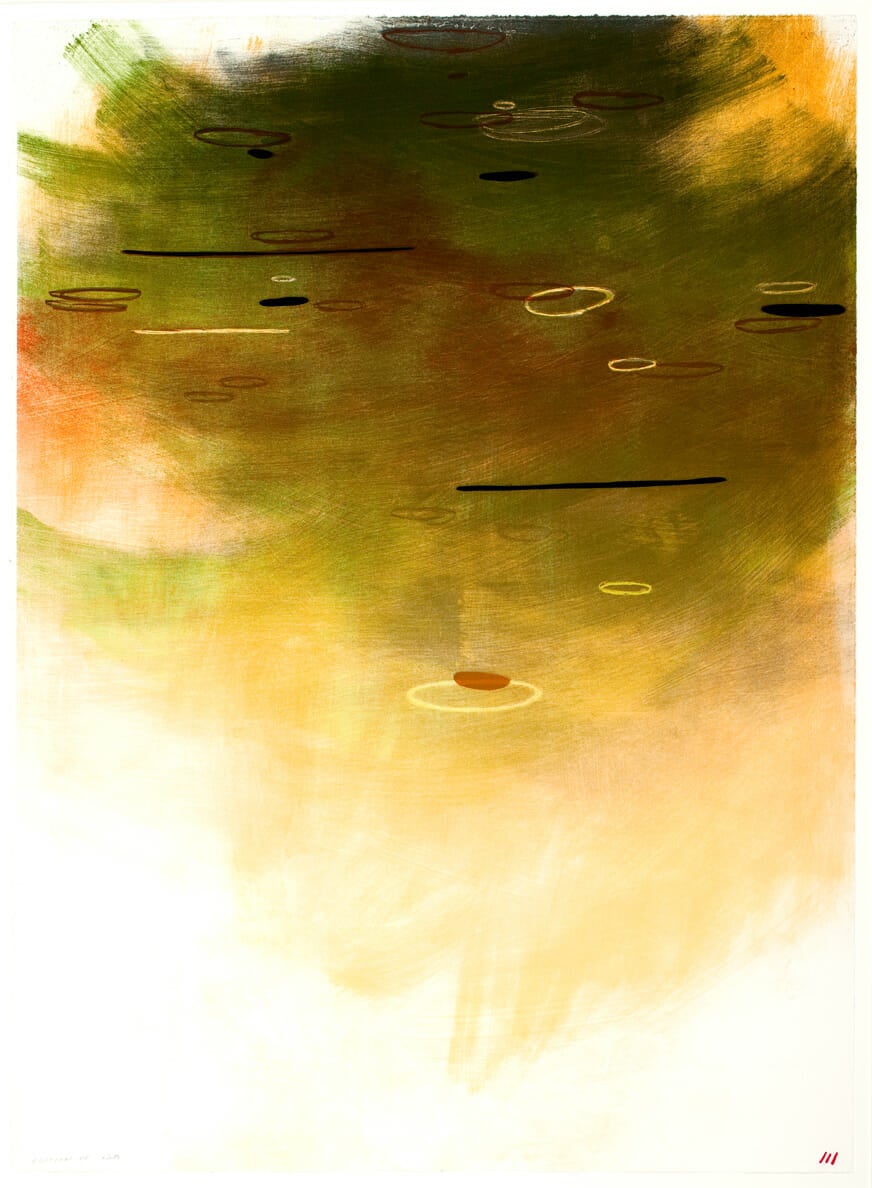 Light on Water. Artist: Emmi Whitehorse. Date: 2001. Medium: lithograph with pochoir.