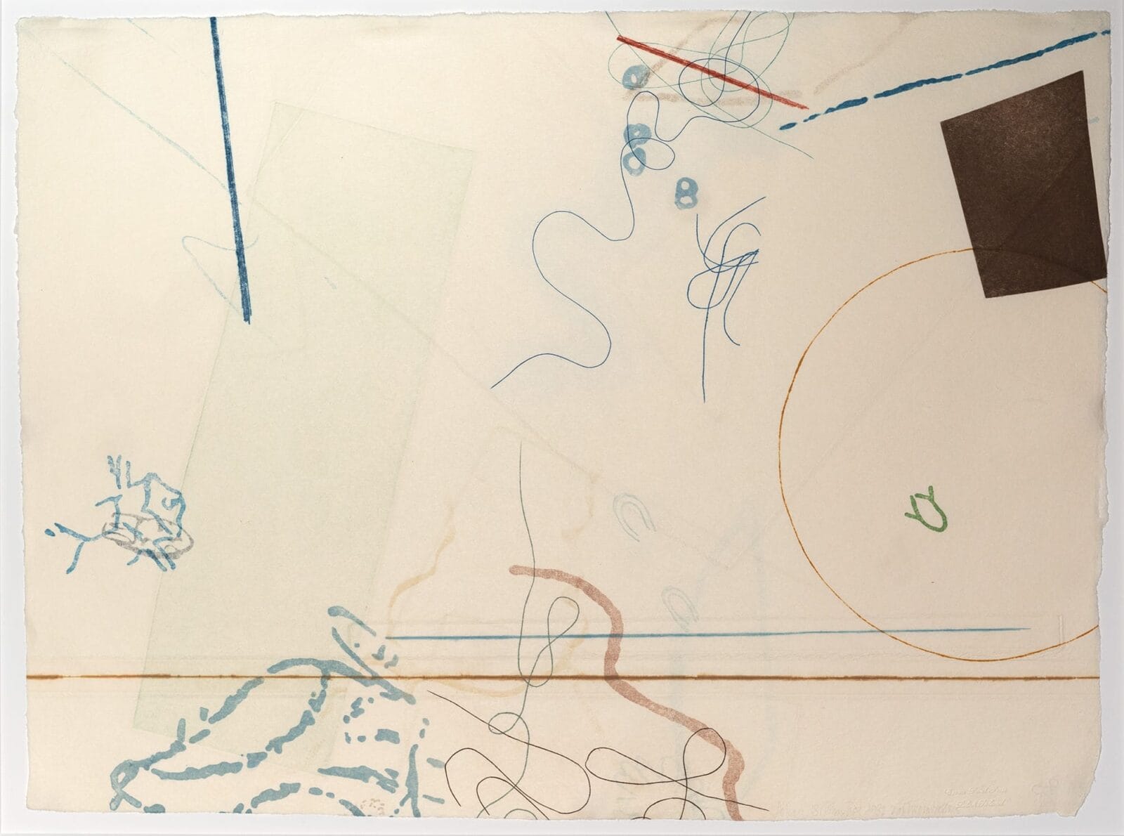 Déreau #18. Artist: John Cage. Date: 1982. Medium: color photoetching, engraving, drypoint and aquatint on paper.
