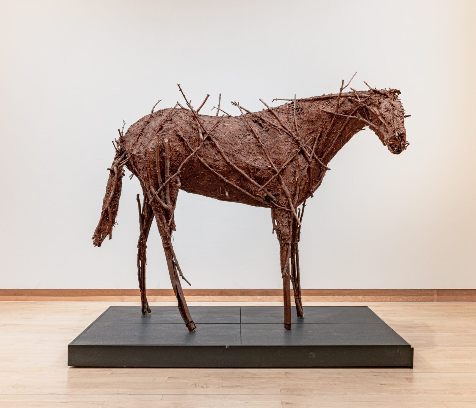 Untitled. Artist: Deborah Butterfield. Date: 1983. Medium: sticks, mud, and armature.