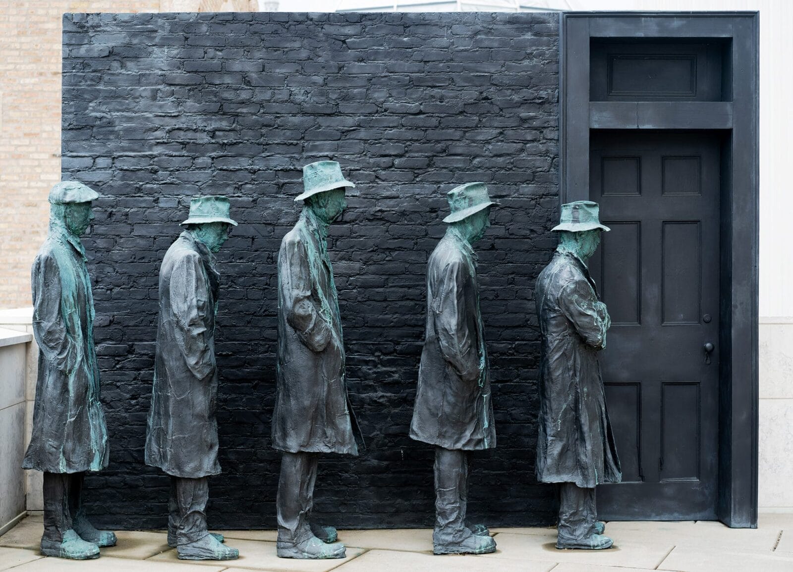 Depression Bread Line. Artist: George Segal. Date: 1991. Medium: bronze.