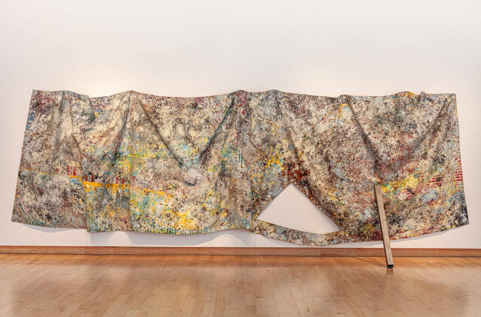Eiler Blues. Artist: Sam Gilliam. Date: 1978. Medium: oil on stitched and unstretched awning canvas with grommets and objects.