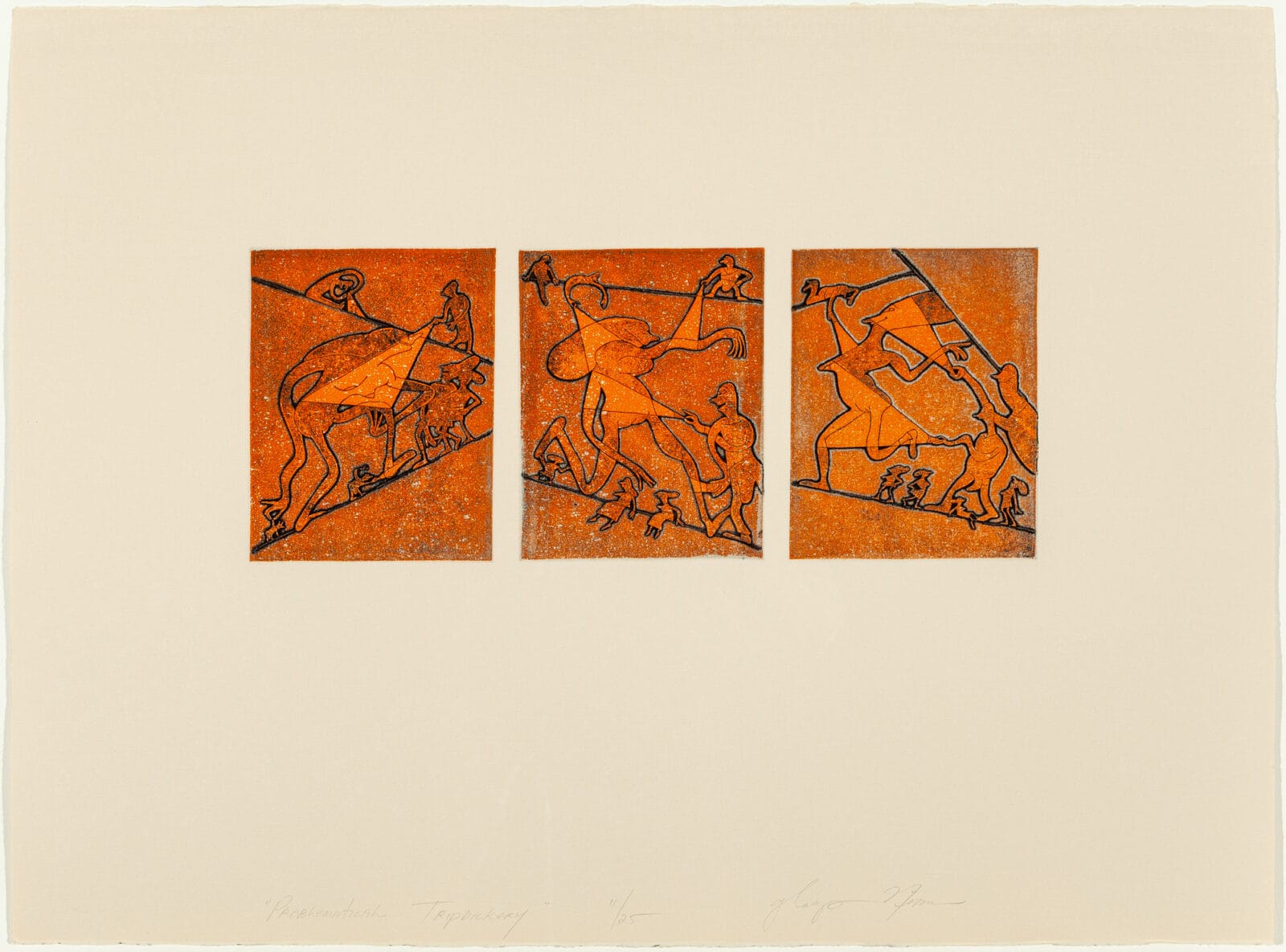 Problematical Tripdickery. Artist: Gladys Nilsson. Date: 1984. Medium: color etching and drypoint on paper.
