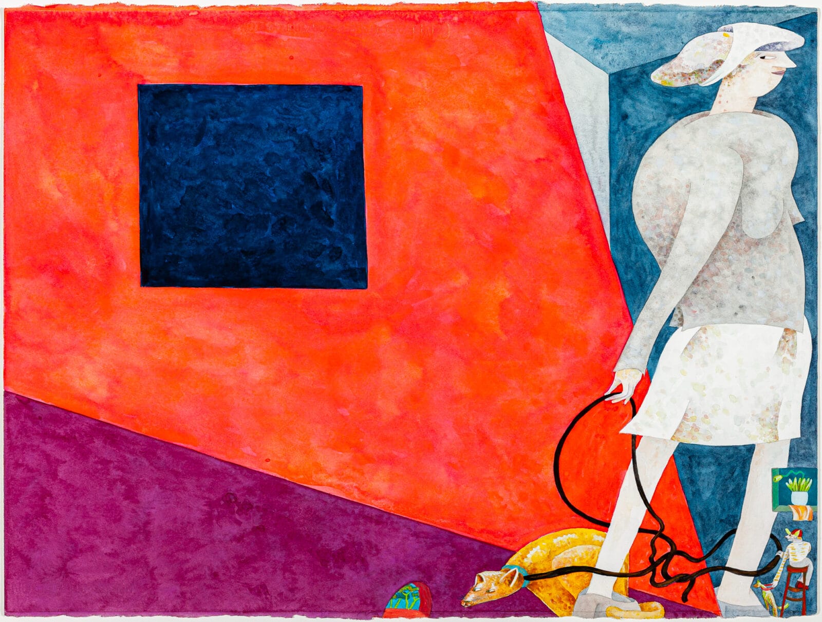 Questionable Place. Artist: Gladys Nilsson. Date: 2001. Medium: watercolor and gouache on paper.