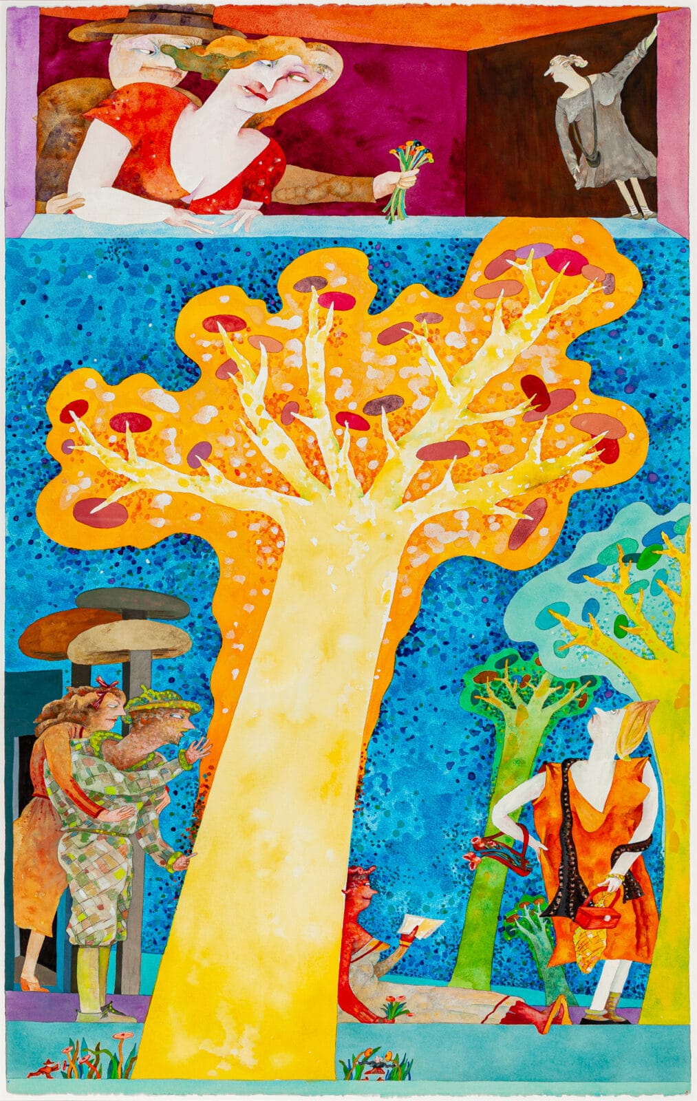 Some Other Tree. Artist: Gladys Nilsson. Date: 2001. Medium: watercolor and gouache on paper.