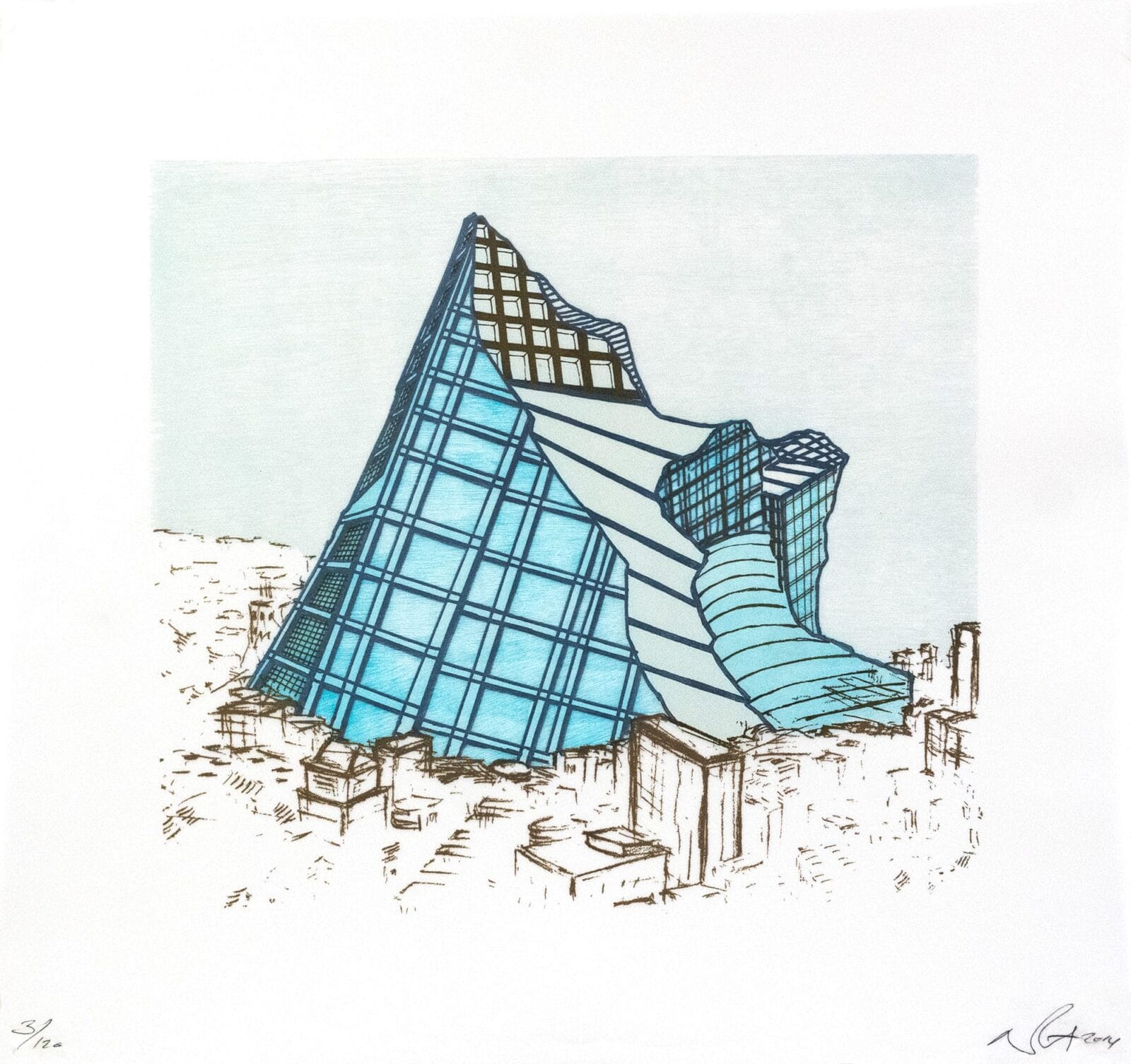 Iceberg City. Artist: Nicola López. Date: 2014. Medium: relief.