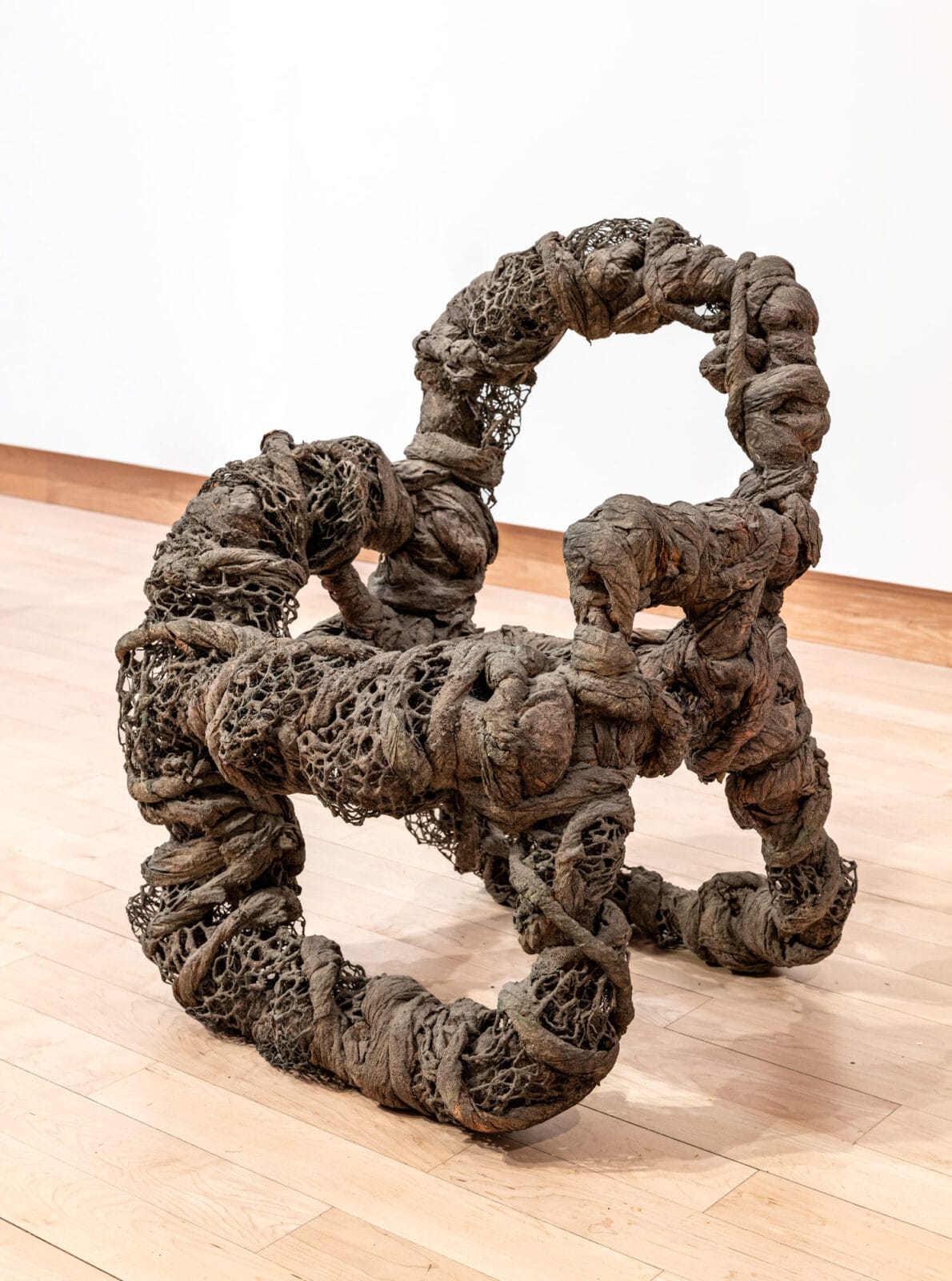Untitled, C.H.F.. Artist: Jin Soo Kim. Date: 1985-1990. Medium: steel, paper, chicken wire, dirt, and acrylic.