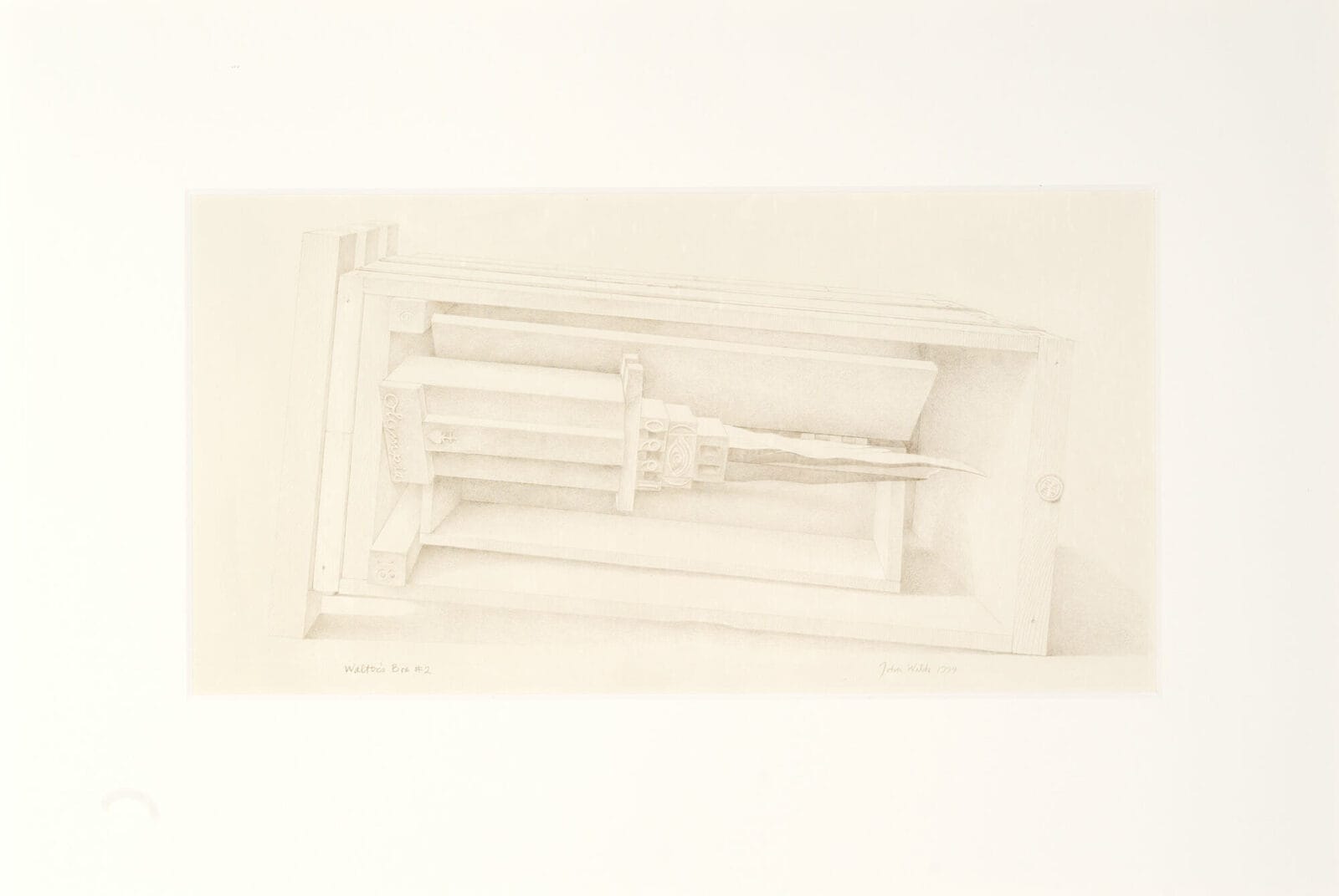 Walter’s Box #2. Artist: John Wilde. Date: 1994. Medium: silverpoint drawing.