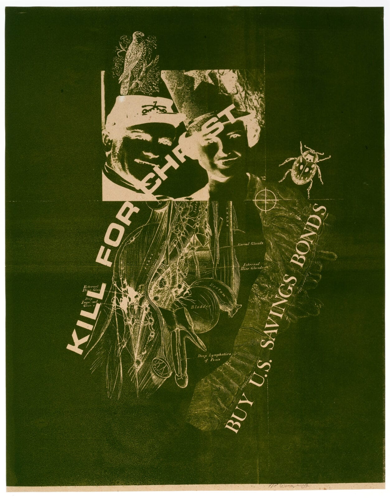 Kill for Christ. Artist: William Weege. Date: 1967. Medium: green offset lithograph.
