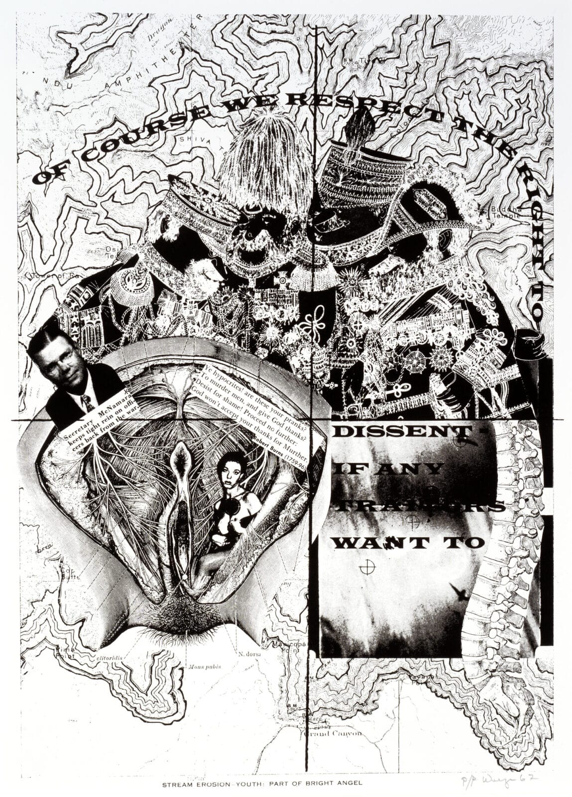 Of Course But. Artist: William Weege. Date: 1967. Medium: black offset lithograph.
