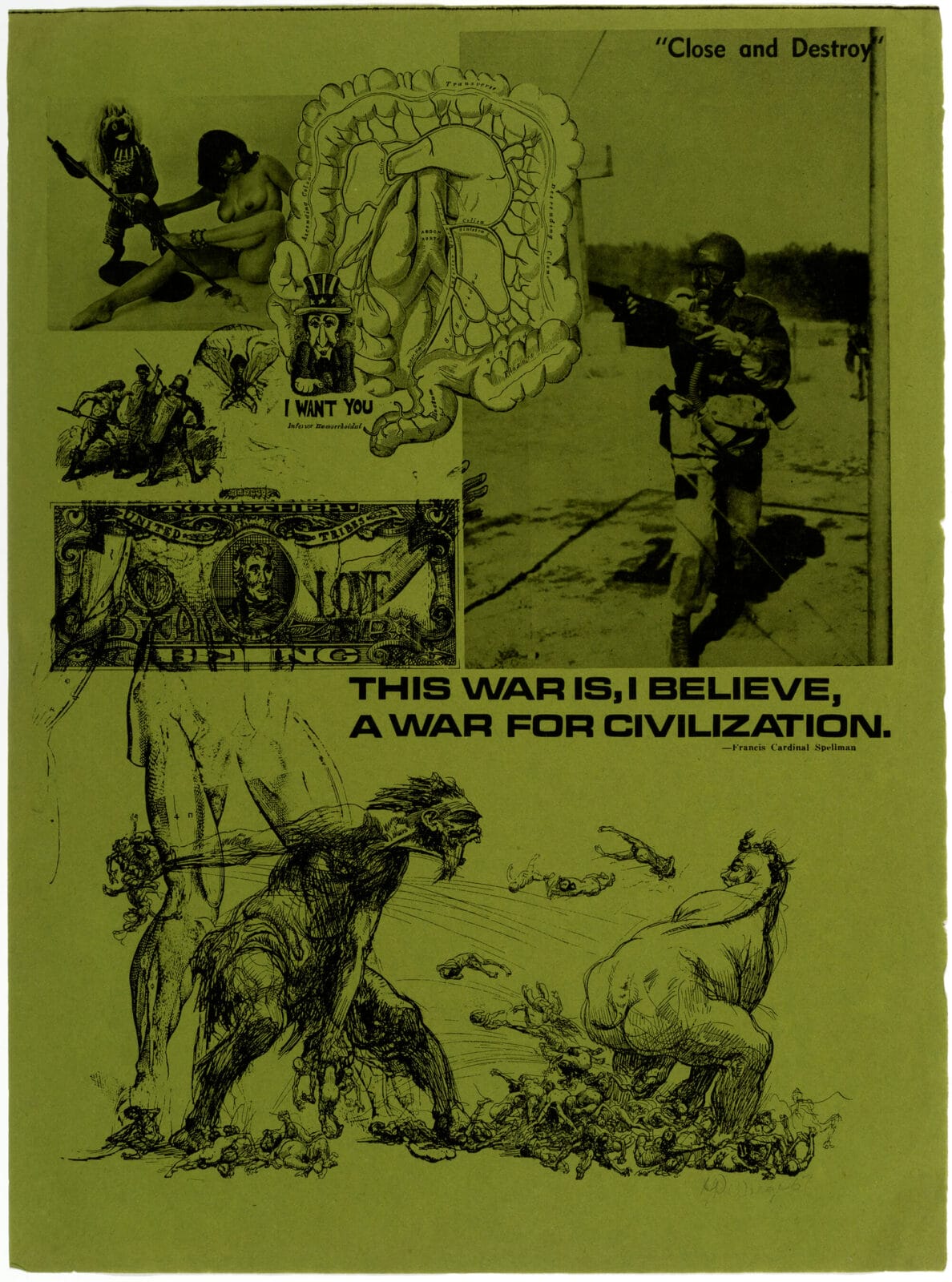 A War for Civilization. Artist: William Weege. Date: 1967. Medium: offset lithograph on paper.