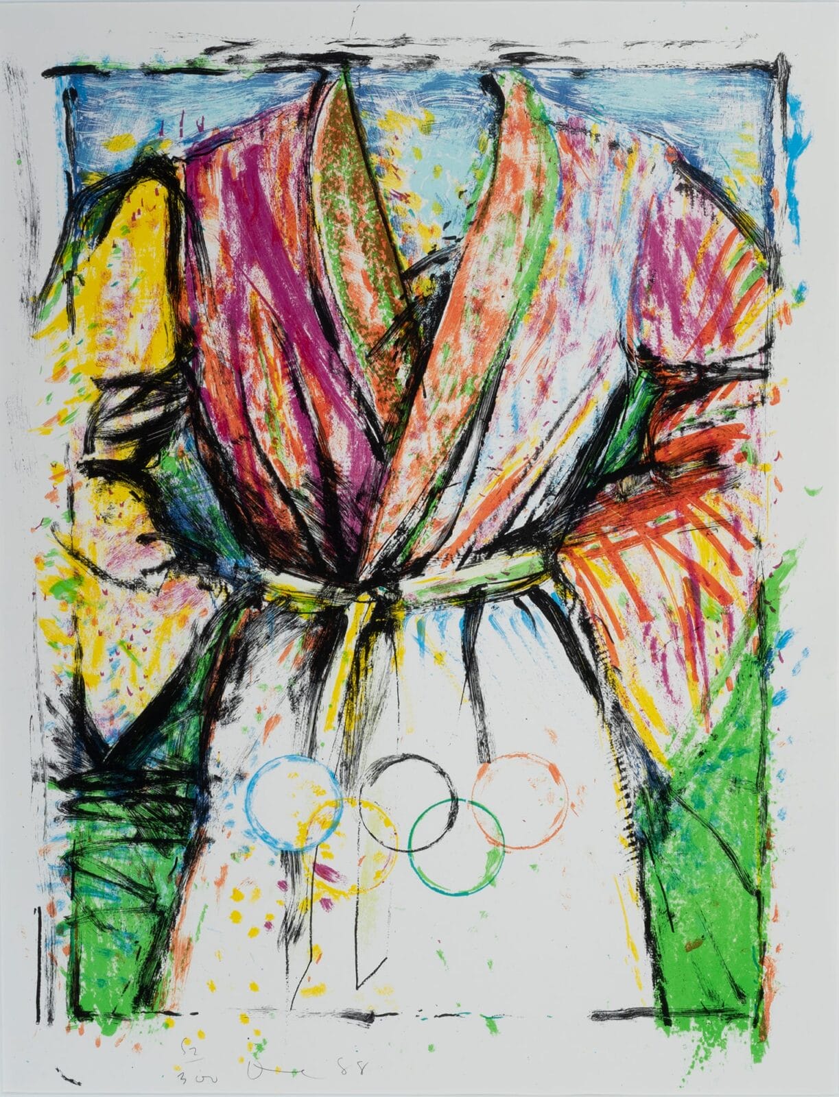 Olympic Robe. Artist: Jim Dine. Date: 1988. Medium: color lithograph on paper.