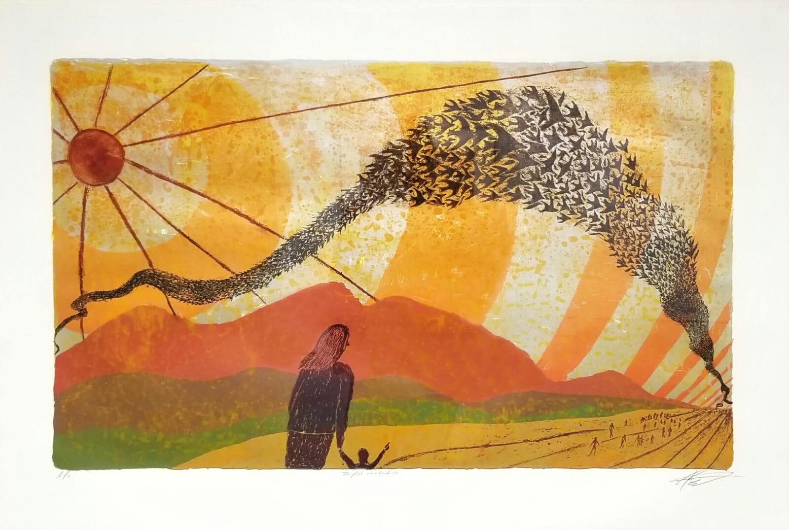 The Path That Leads Us. Artist: Roberto Torres Mata. Date: 2020. Medium: Screenprint and lithograph on paper.