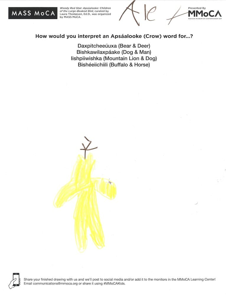 hybrid drawing of a bear and deer