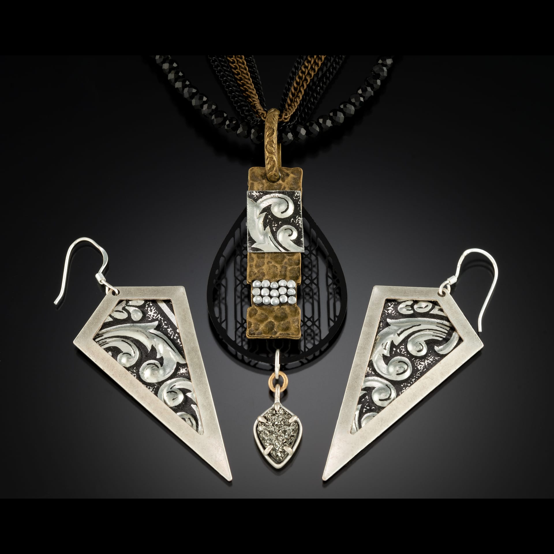 pointy silver jewelry art