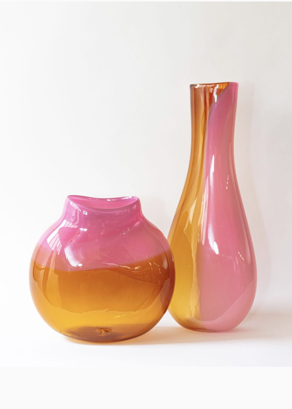 pink and yellow vessel art