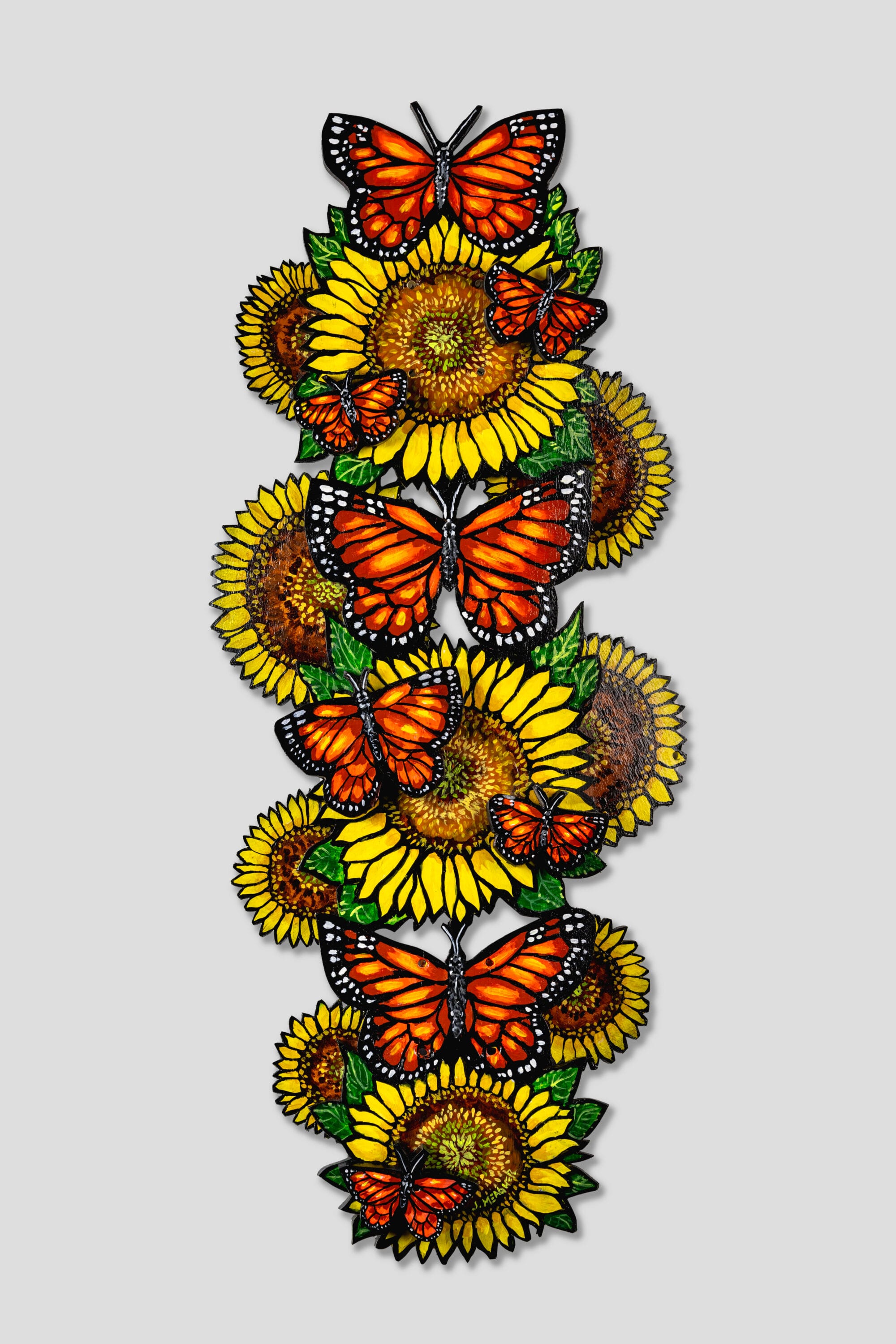 Sunflowers and butterflies