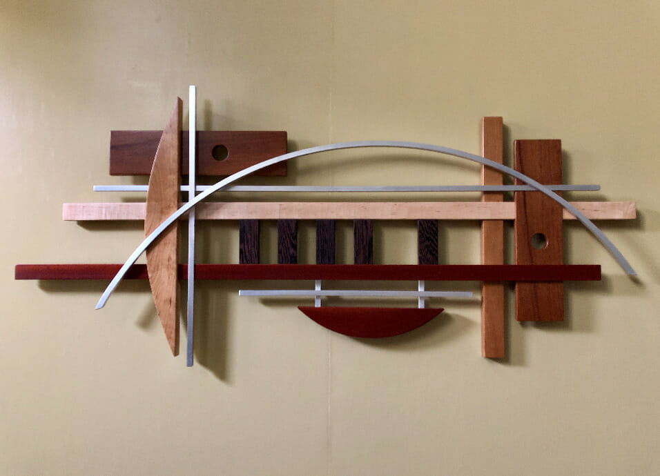 Wooden wall art.