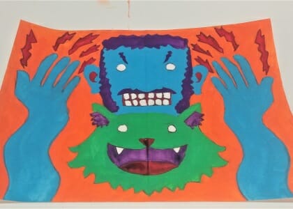 Symmetrical portrait painting