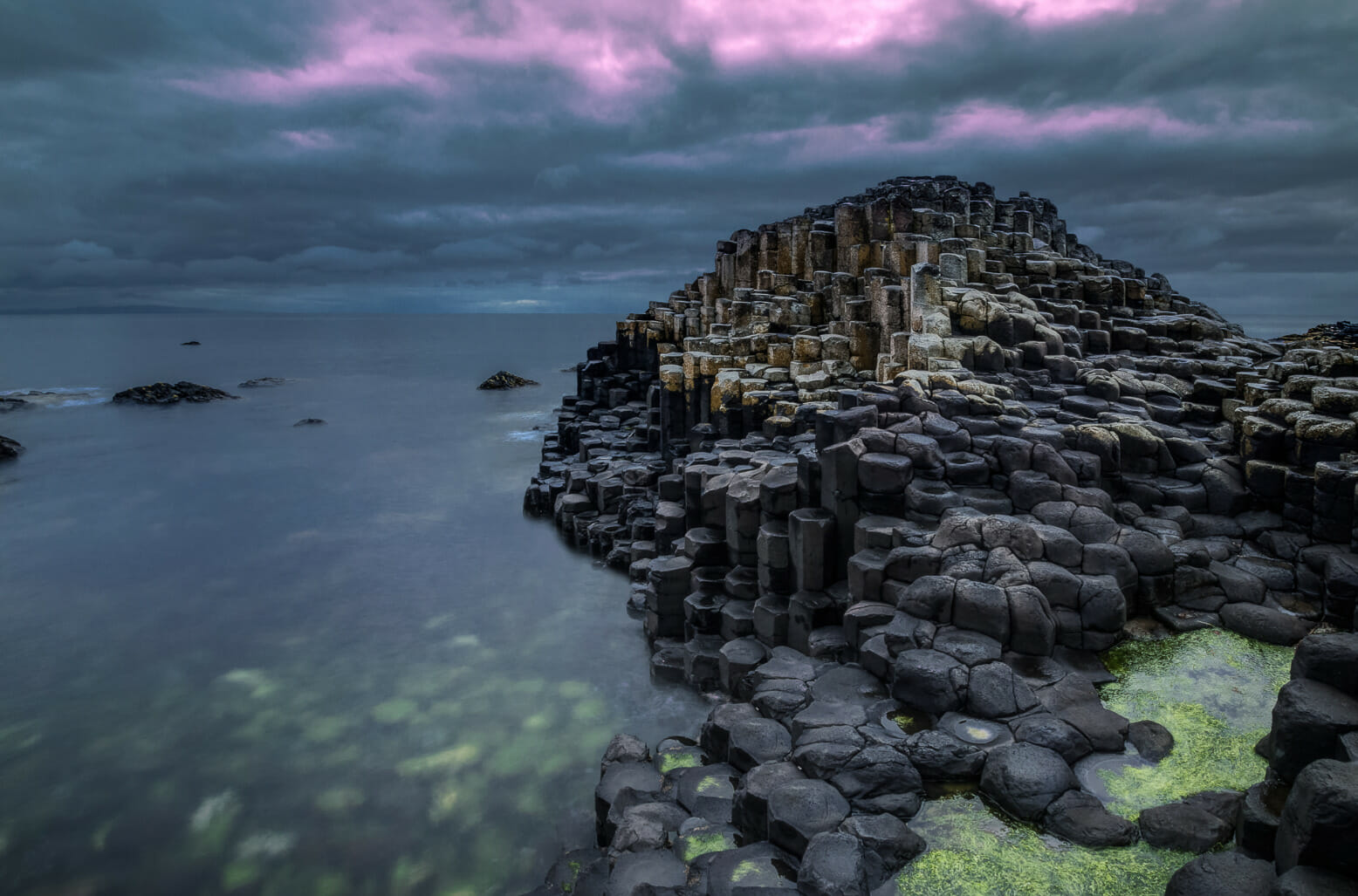 The Giant's Causeway located in Northern Ireland.