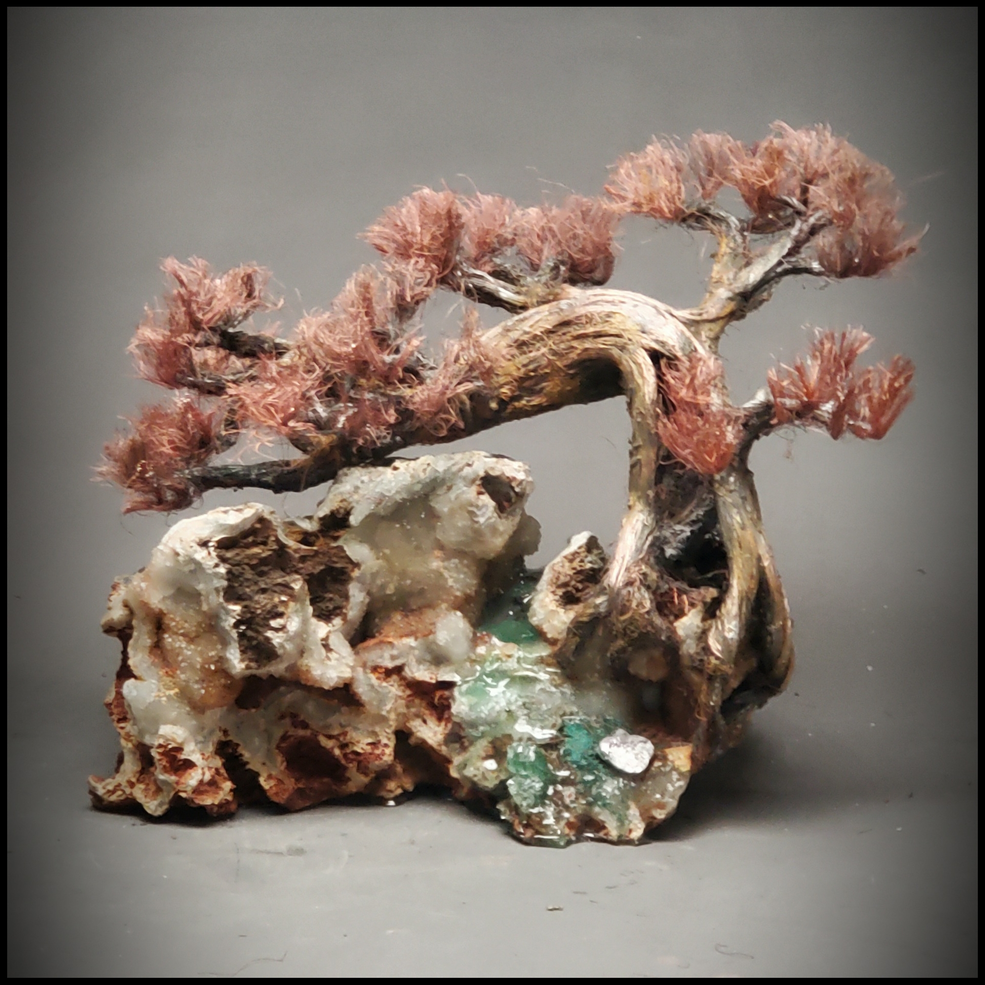 A pink crystal tree.