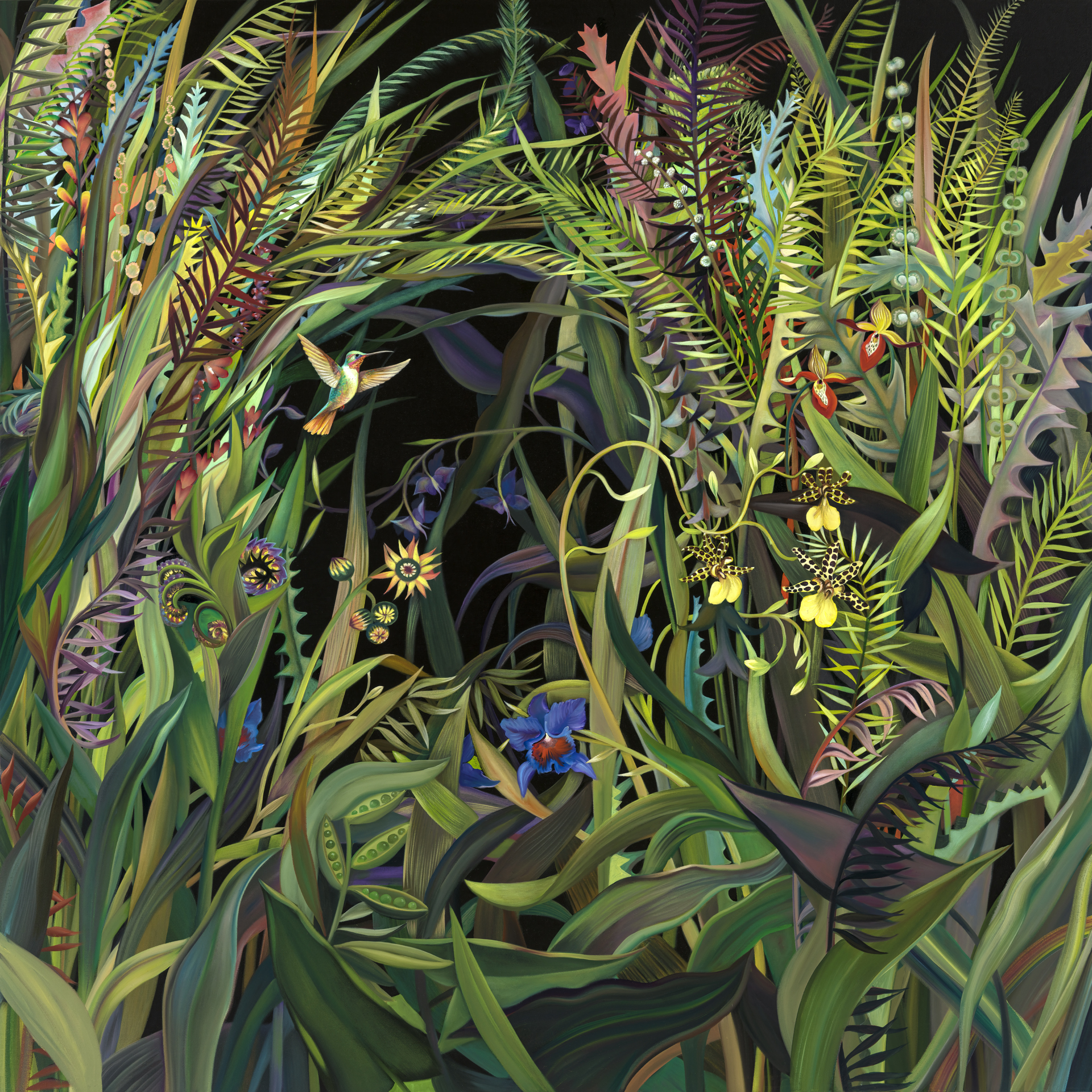 Many green plants.