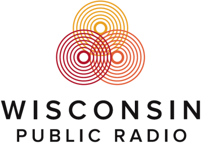 WPR Logo. Three interlocking radiating orange circles with the text Wisconsin Public Radio.