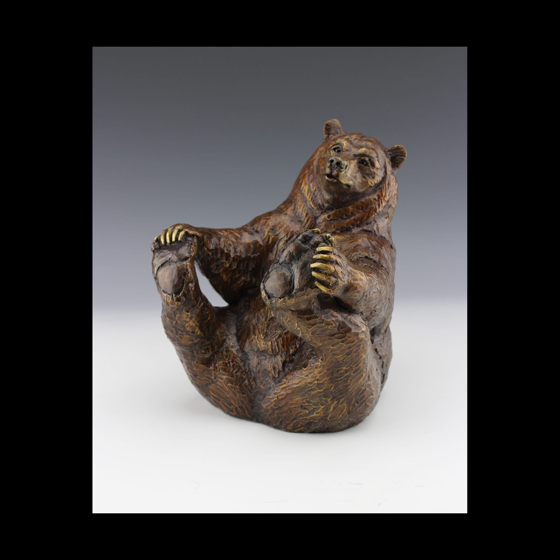 A sculpture of a bear.
