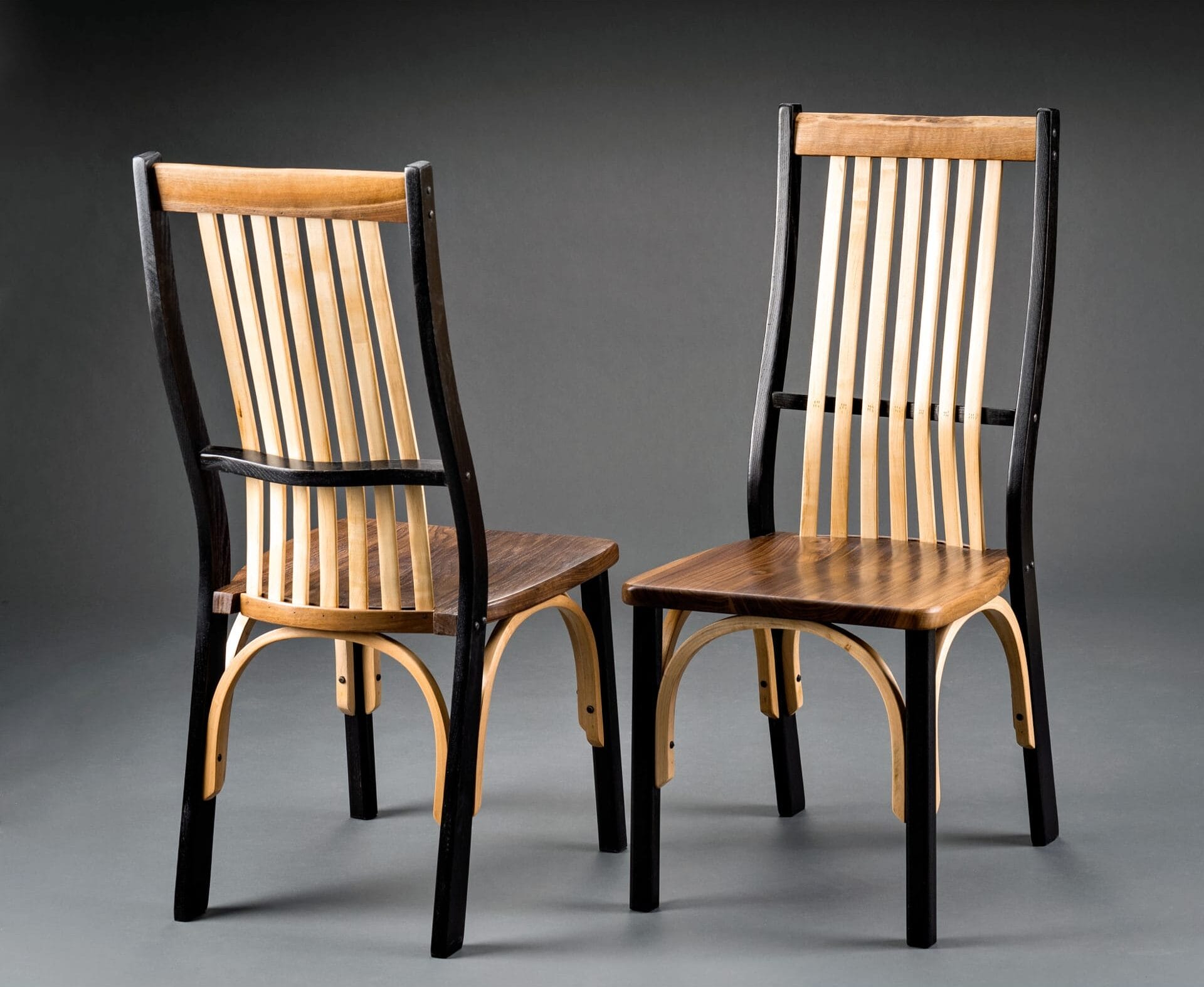 Two wooden chairs
