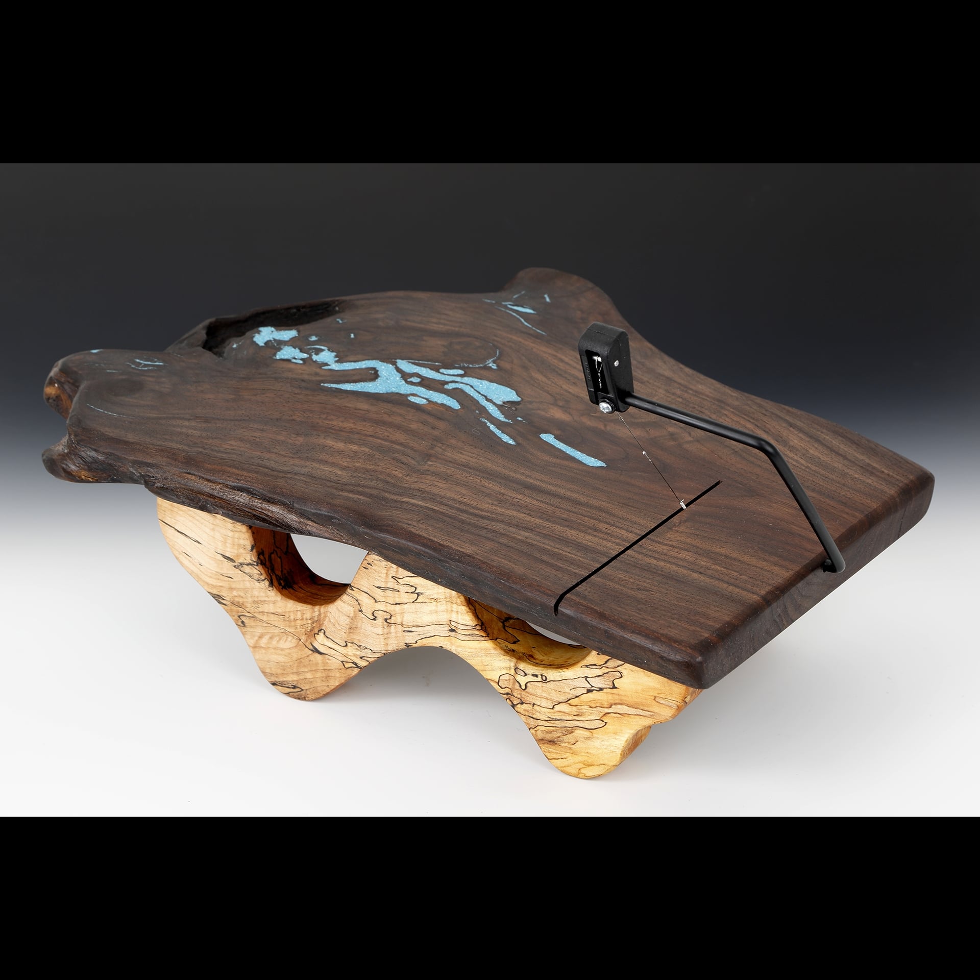 A wooden table.