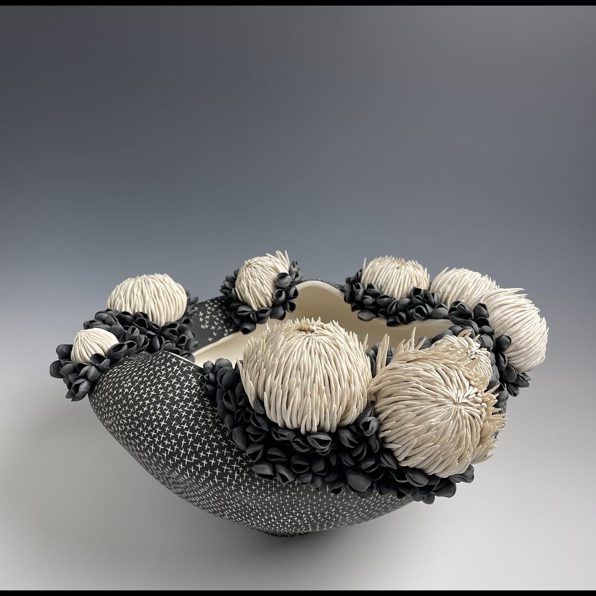 An abstract and organic bowl artwork.