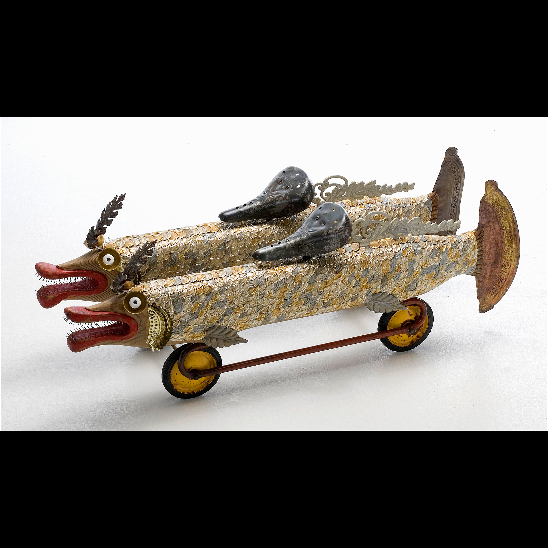 Two fish like carts.