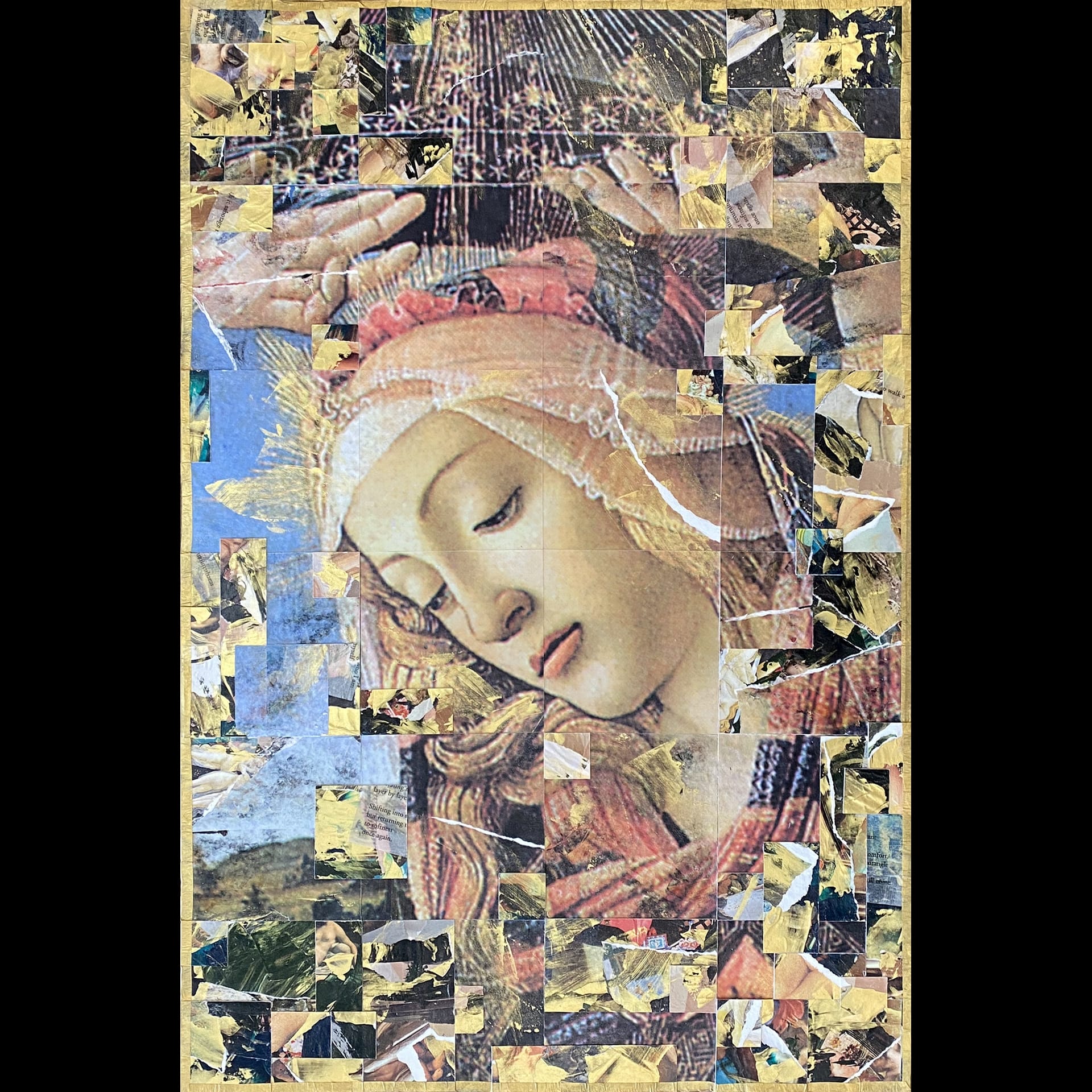 A collage of religious imagery.